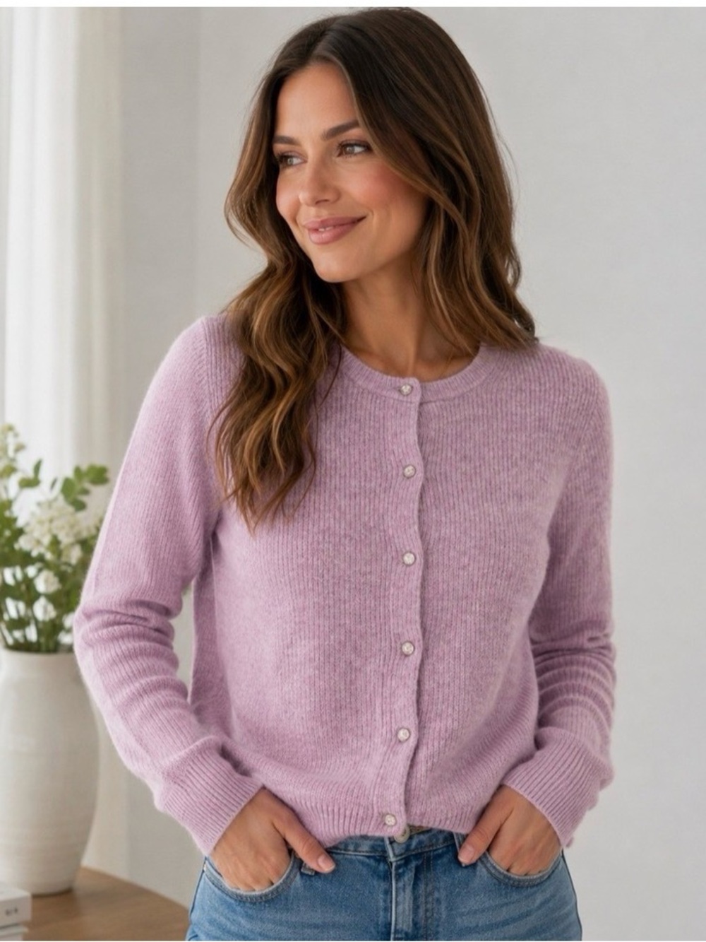 J. Crew Lavender Cardigan
